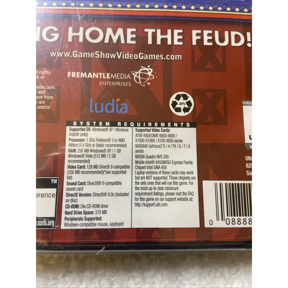 Family Feud 2010 Edition‎ Brand New Sealed Game NIP Ubisoft PC CD ROM